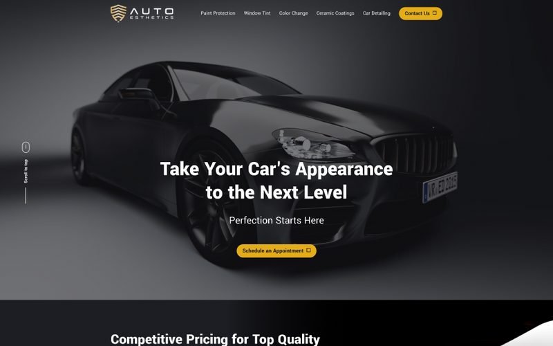 Auto Esthetics homepage